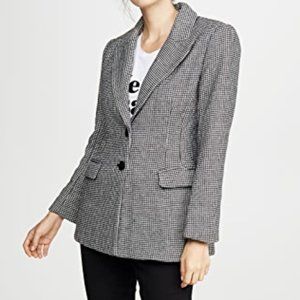 ASTR the Label Arlo Blazer Black White Houndstooth Size XS